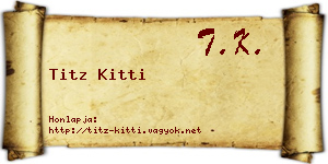 Titz Kitti névjegykártya